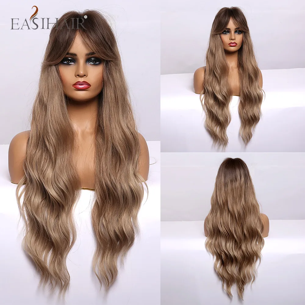 EASIHAIR Castanho para Loiro Ombre Peruca com