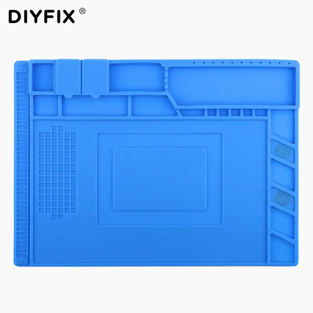 DIYFIX 36*26 см Теплоизоляционный силиконовый коврик Настольный поддерживающая