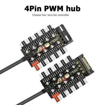 

1 to 10 4 Pin PWM Cooler Fan HUB Splitter Extension Motherboard 12V SATA Power /Large 4D port Supply PC Speed Controller Adapter