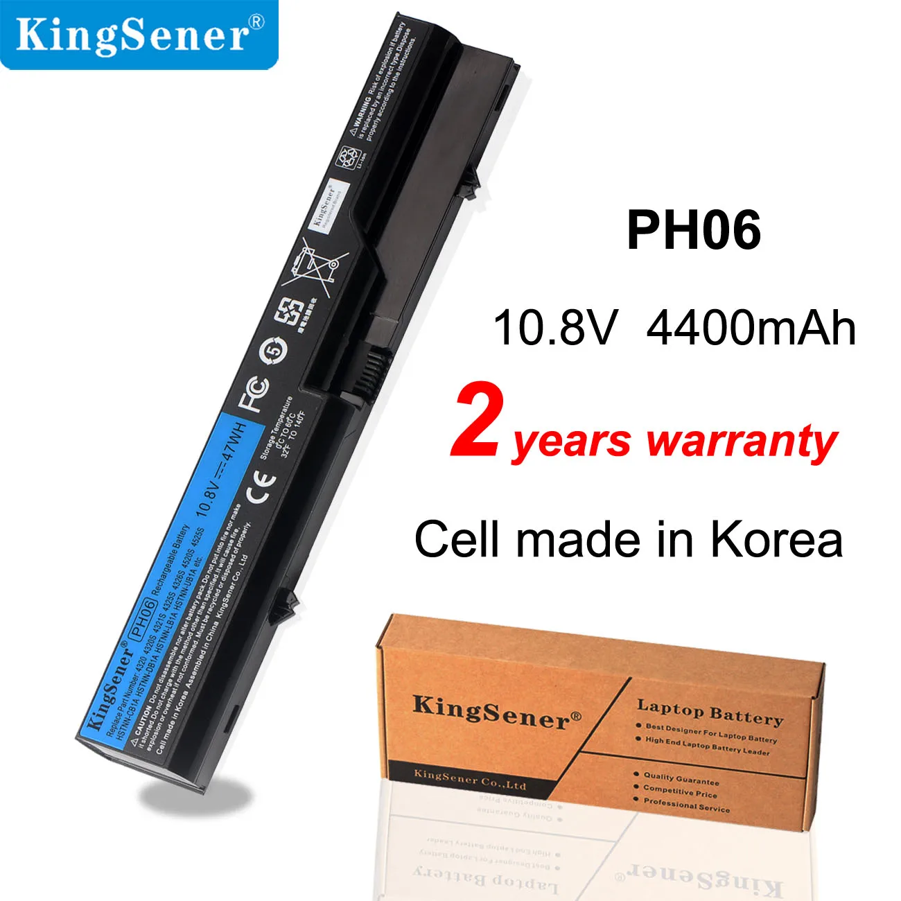 Аккумулятор KingSener PH06 для HP ProBook 4325s 4320s 4321s 420 425 4520s 4326s 4420s 4421s 4425s 4525S 593572 s/CB1A 001|battery for