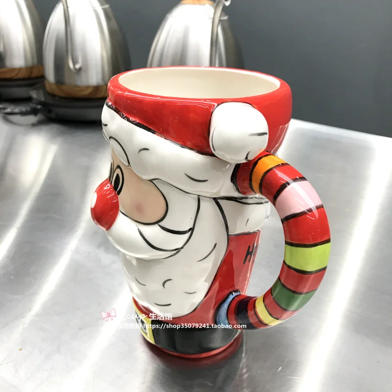 Творческий керамический кофе чашки Рождество милые кружки для кофе большой емкости прекрасный мультфильм Рождественский подарок молока чашки подарки на день рождения