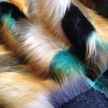 Полуметровая цена жаккардовой одежды из лисьего меха, плюшевой ткани