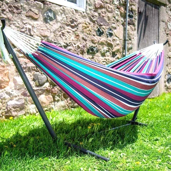

Double Hammock Portable Travel Camping Hanging Hammock Swing Lazy Chair Canvas Hammocks (without bracket)