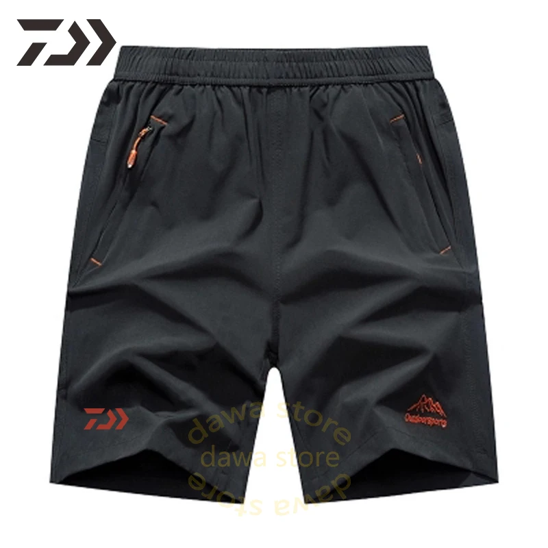 Calças dos Homens para o Verão Calças de Pesca Roupas de Pesca Daiwa Secagem Rápida Impressão Homens Praia Shorts Esportes Multi-bolso Zíper M-9xl 18 Cheap Calções de pesca