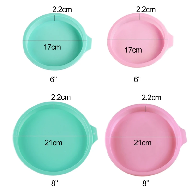 4Pcs Household Silicone Round Cake Mold Kitchen Round DIY Handmade Cake Baking Mold Silicone Mold For Bakery Home Kitchen Tools