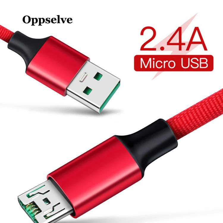 Micro USB кабель 2.4A Быстрая зарядка для samsung S7 S6 J7 Redmi Note 5 Pro Android мобильный телефон
