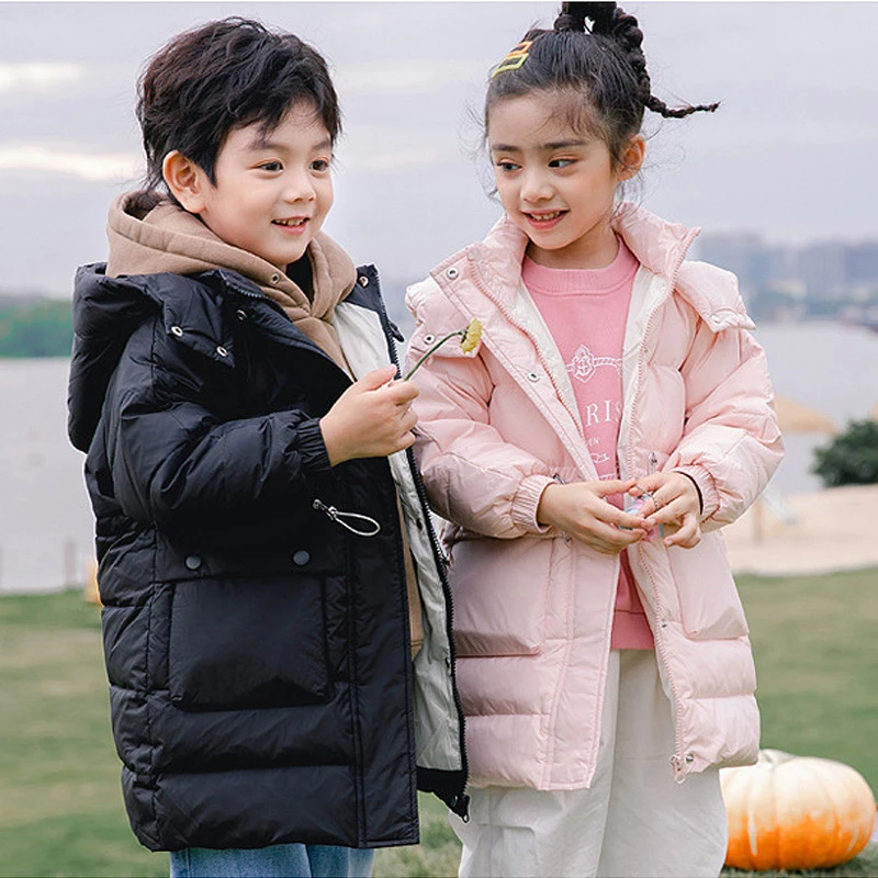 Chaquetas impermeables para niños y niñas, abrigos a prueba de nieve, engrosados con capucha, ropa de para de 3 a 8 años, invierno, novedad 2021|Plumíferos y parkas| - AliExpress