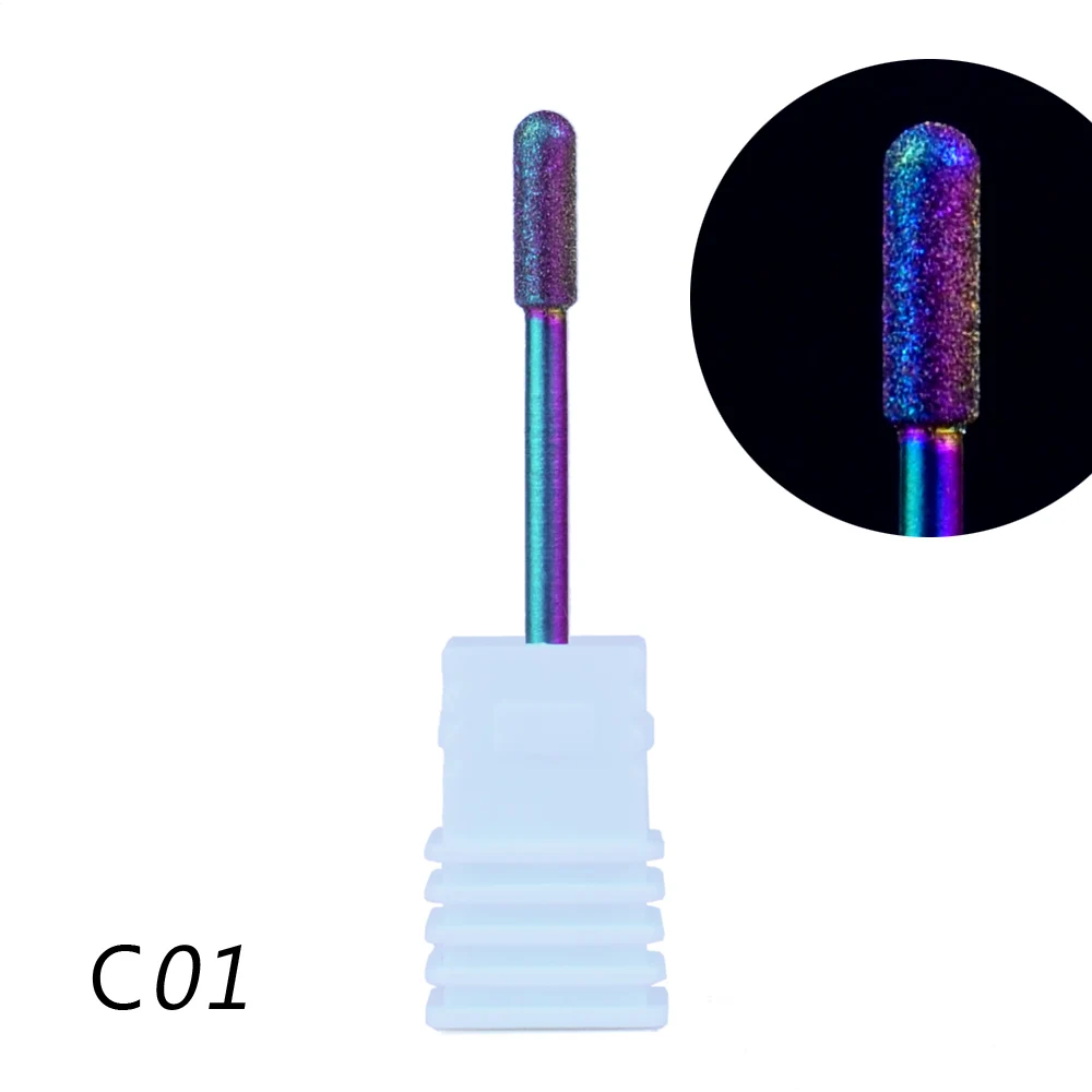 01 20 Types Milling Cutter For Manicure Nail Drill Rainbow Diamond Manicure Machine Pedicure Electric Nail Drill Bits Accessories - Цвет: 01