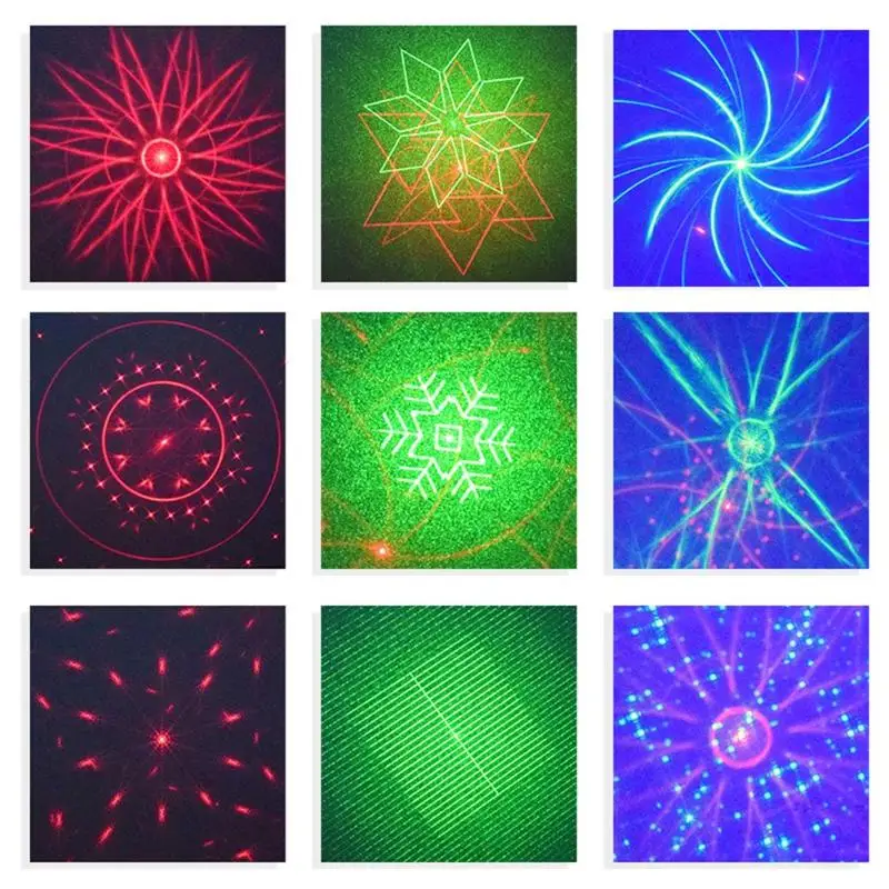 Мини RGB лазерный светильник 128 узоров портативный лазерный проектор сценический диско DJ клубный бар KTV семейный вечерние светильник Рождественский Декор