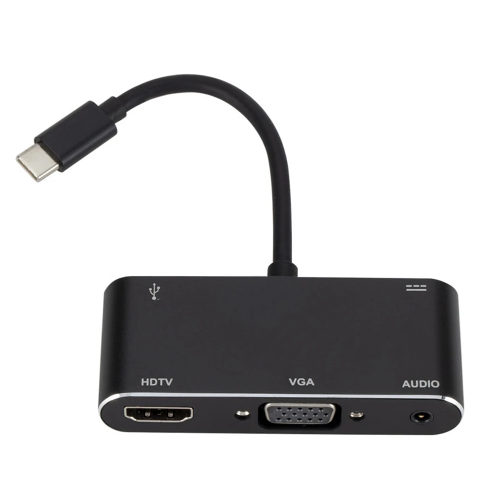 5 в 1 USB 3,1 внешний тип-c до 4K HDMI VGA Аудио Кабель-адаптер для ПК монитор для ноутбука ПК