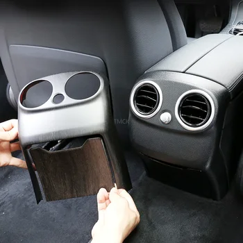 

For Mercedes-Benz C-Class W205 2015-2019 ABS Chrome Plated Rear Air Conditioning Ventilation Hole Decorative Cover Frame