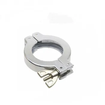 

KF16 Hinge Wing-Nut Clamps Aluminum Vacuum Flange Fitting Pipe Tri Clamp Tri-clamp Connection (No Centering Bracket & O-Ring)