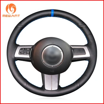 

MEWANT Black Genuine Leather Car Steering Wheel Cover for Mazda MX-5 2009-2013 RX-8 2009-2013 CX-7 CX7 2007-2009 Interior Parts