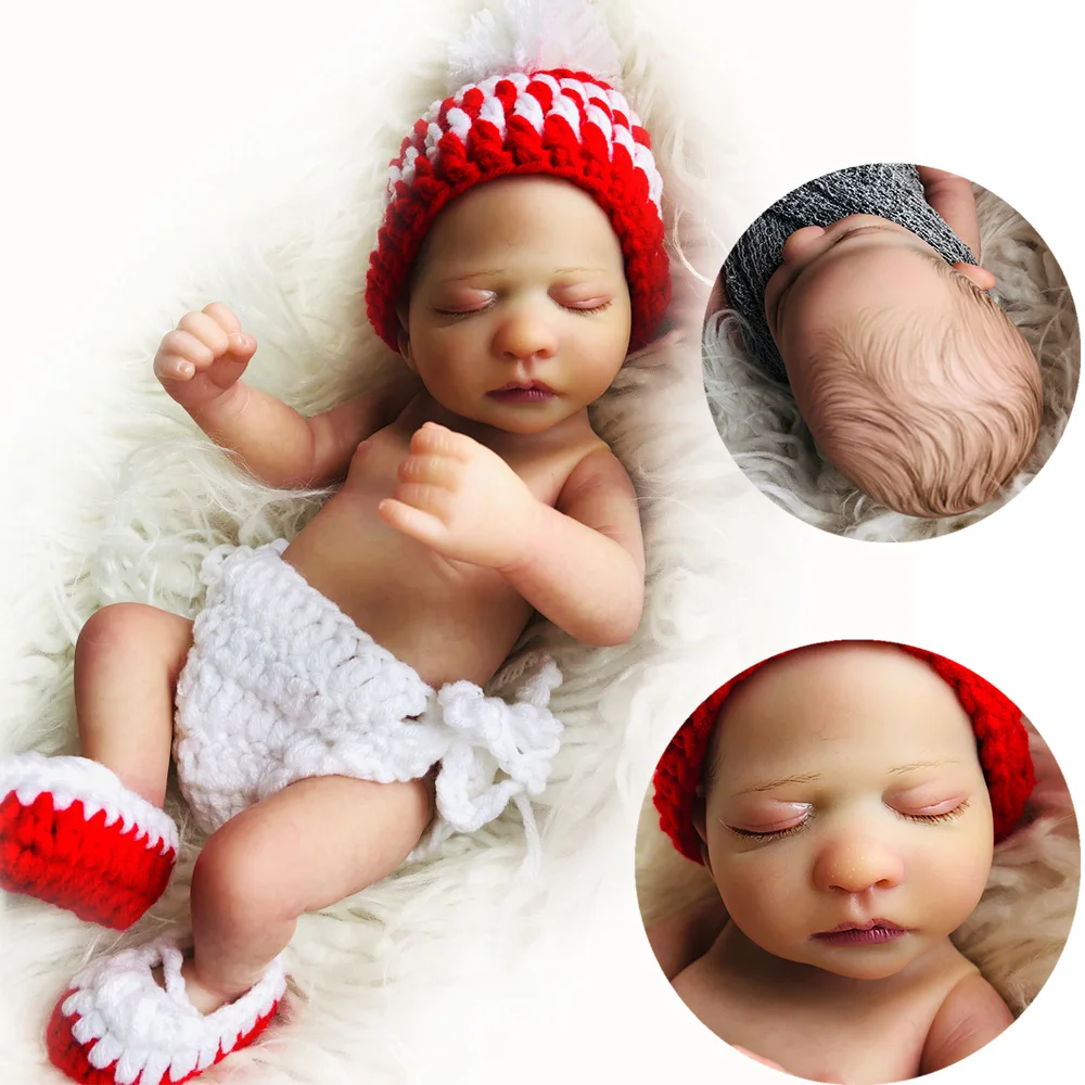 Изысканная полностью силиконовая кукла реборн 10 дюймов 26 см bebe reborn mini girl baby куклы