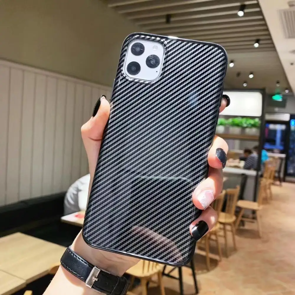 Чехол для мобильного телефона подходит для IPHONE11 PRO MAX carbon fiber IMD anti-fall xs max x xr против царапин 8plus 7 6s