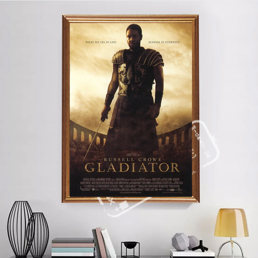 Vintage Movie Film Poster Gladiator Classic Canvas Paintings Wall