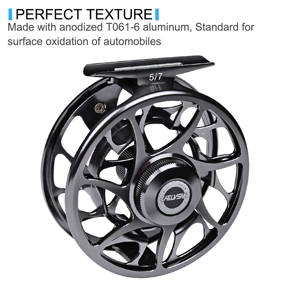 3 + 1 BB Fly Fishing Wheel 5/7 7/9 9/10 WT Fly Fishing Reel CNC Machine Cut Large Arbor Die Casting Aluminum
