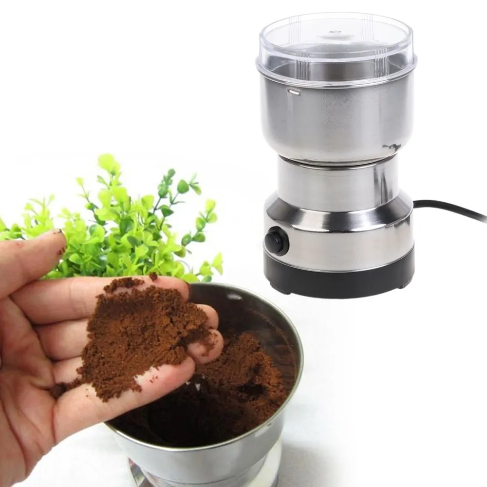 Electric Coffee Grinder with Stainless Steel Blades .Grinds Coffee Beans Spices 