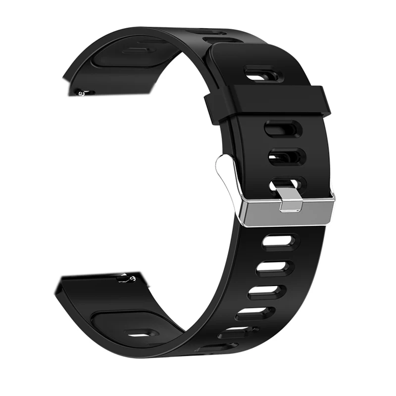22mm Universal Watch Strap Silicone Double-color Watchband for Samsung Gear S3 For Amazfit pace Smart Watch S10 K7 S10pro - Цвет: BLACK
