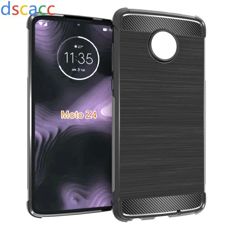 Dscacc Матовый ТПУ чехол из углеродного волокна для Moto P40 Play One power 2 P40 power One Vision Z4 100 шт