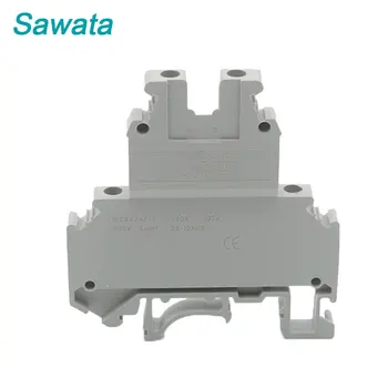 

10Pcs Din Rail Wire Terminal Blocks UKK5 Connector Double Cable Terminal Blocks Screw Electrical Wiring Wire Conductor UKK-5