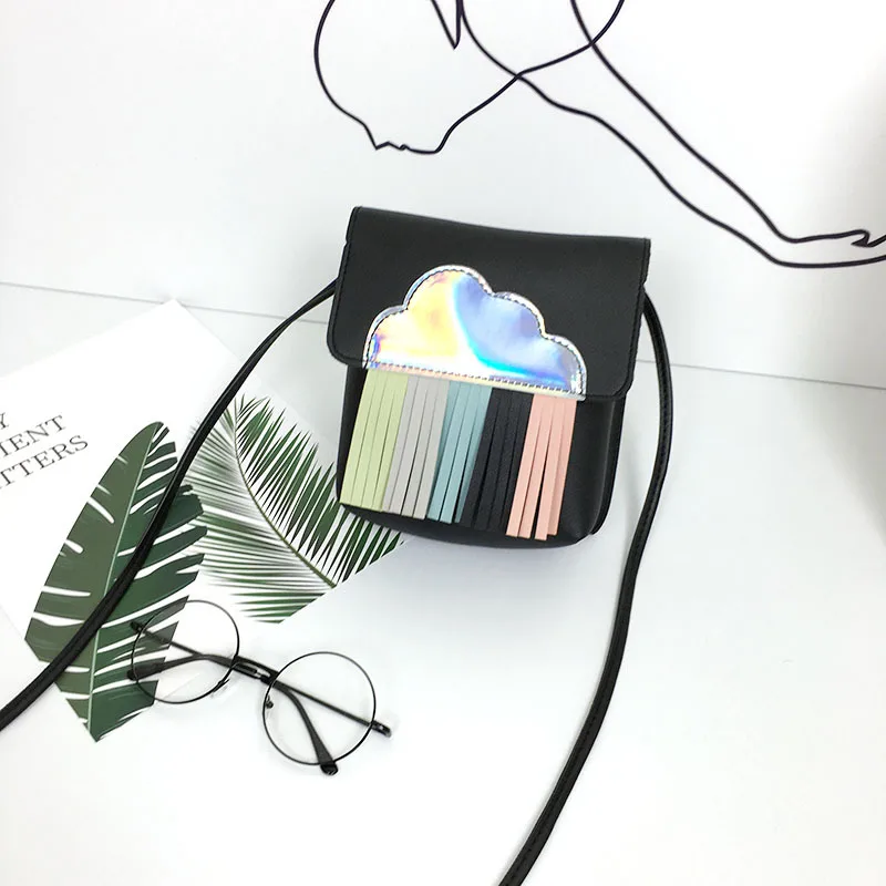 

2019 Korean-style Laser Cloud Tassels Cool Versatile WOMEN'S Shoulder Bag Oblique Mobile Phone Bag