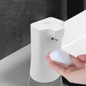 

350mL Automatic Foaming Soap Dispenser Infrared Sensor Hand Washer Dispenser USB Charge Bathroom Auto Liquid Foam Soap Dispenser