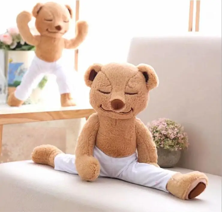 Милый плюшевый игрушечный плюшевый медвежонок Yoga Bear 40 см мягкие игрушки Подушка День рождения Рождественский подарок#1965