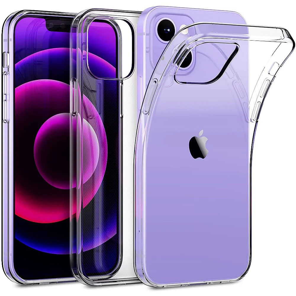 Ultra Thin Silicone Soft Case For iPhone 11 12 13 Mini Pro Max Clear Full Back Cover Transparent Shell Shockproof Fundas Coque iphone 11 Pro Max  lifeproof case