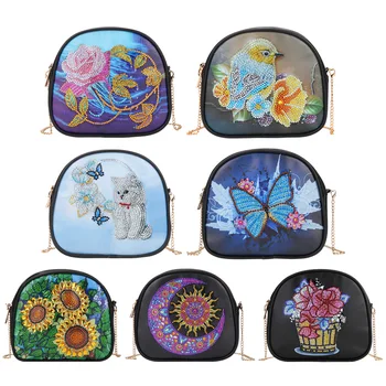 

5D DIY Diamond Painting Wallet Chain Shoulder Bag Leather Women Clutch Coin Purse Cosmetic Storage Hand Bag Gift for Girls