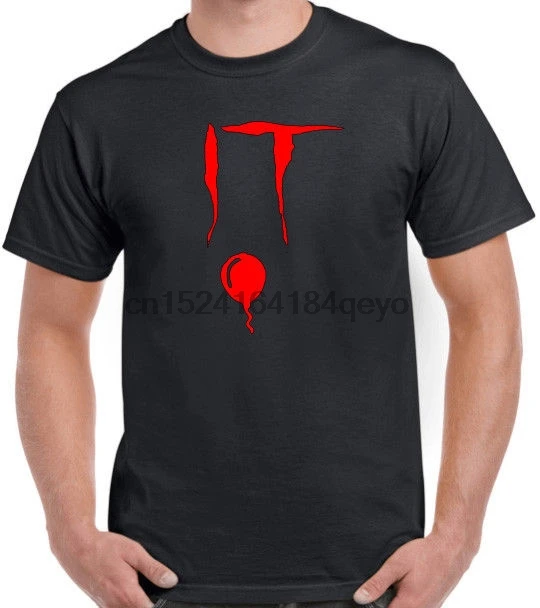 

IT Pennywise The Clown T Shirt Custom Print Balloon Red Stephen King Horror Film