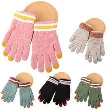 

Winter Men Knitted Gloves Touch Screen High Quality Male Mitten Thicken Warm Wool Cashmere Solid Color Gloves Winter Gift