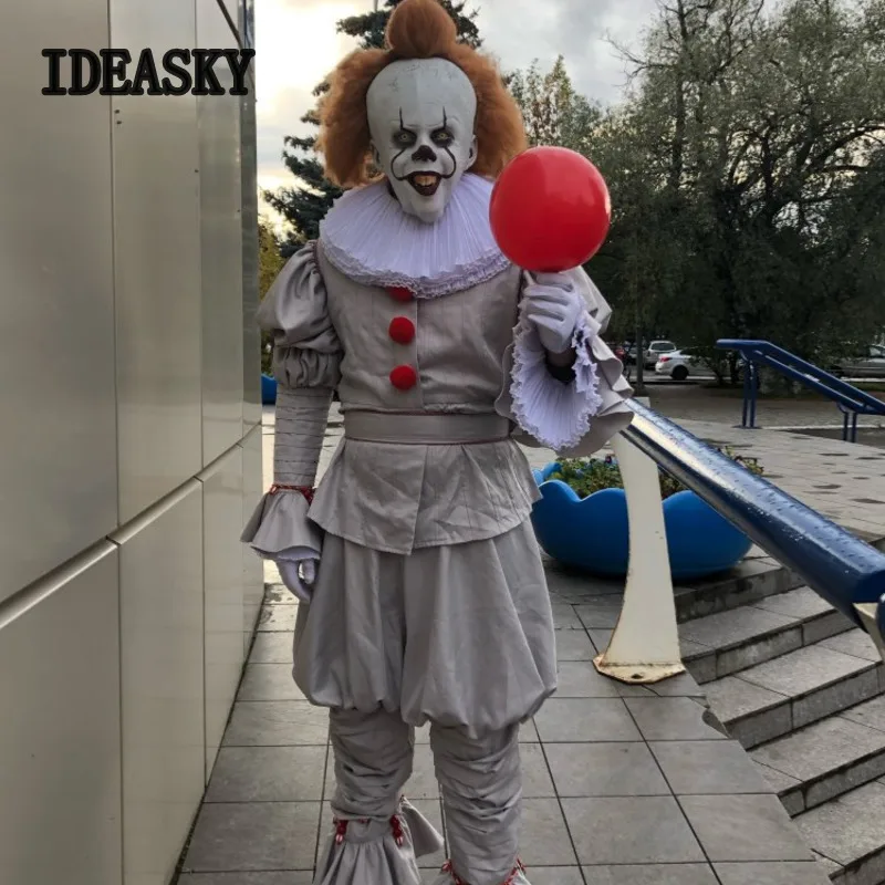 Anime 2018 Stephen King S It Pennywise The Clown Costume Cosplay Terror Clown Movie Halloween Costumes For Men Adult Fantasia Anime Costumes Aliexpress