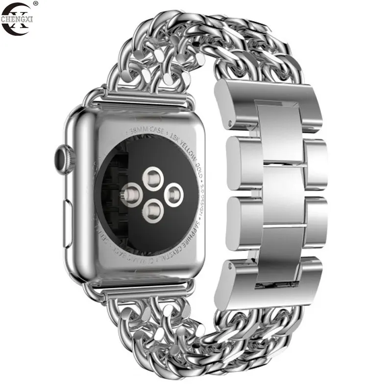 Браслеты для Apple Watch 5 4 3 2 1 40 мм 44 мм браслет из нержавеющей стали iwatch series 3 2 1 38 мм 42 мм роскошный ремешок аксессуар