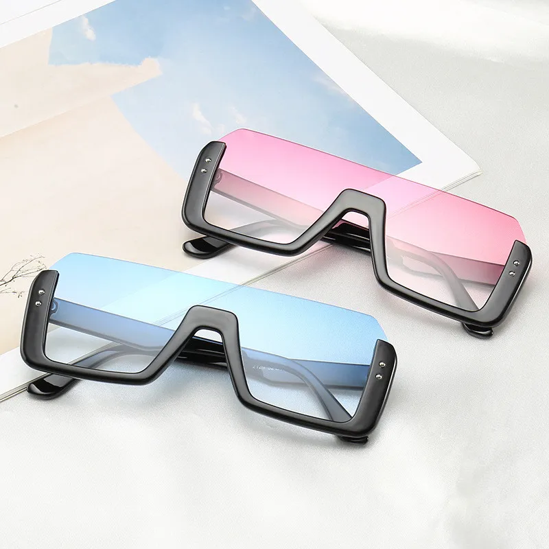 Новые ретро дизайнерские супер квадратные очки кошачий глаз женские мужские солнцезащитные очки прямоугольные полуоправы очки водительские очки
