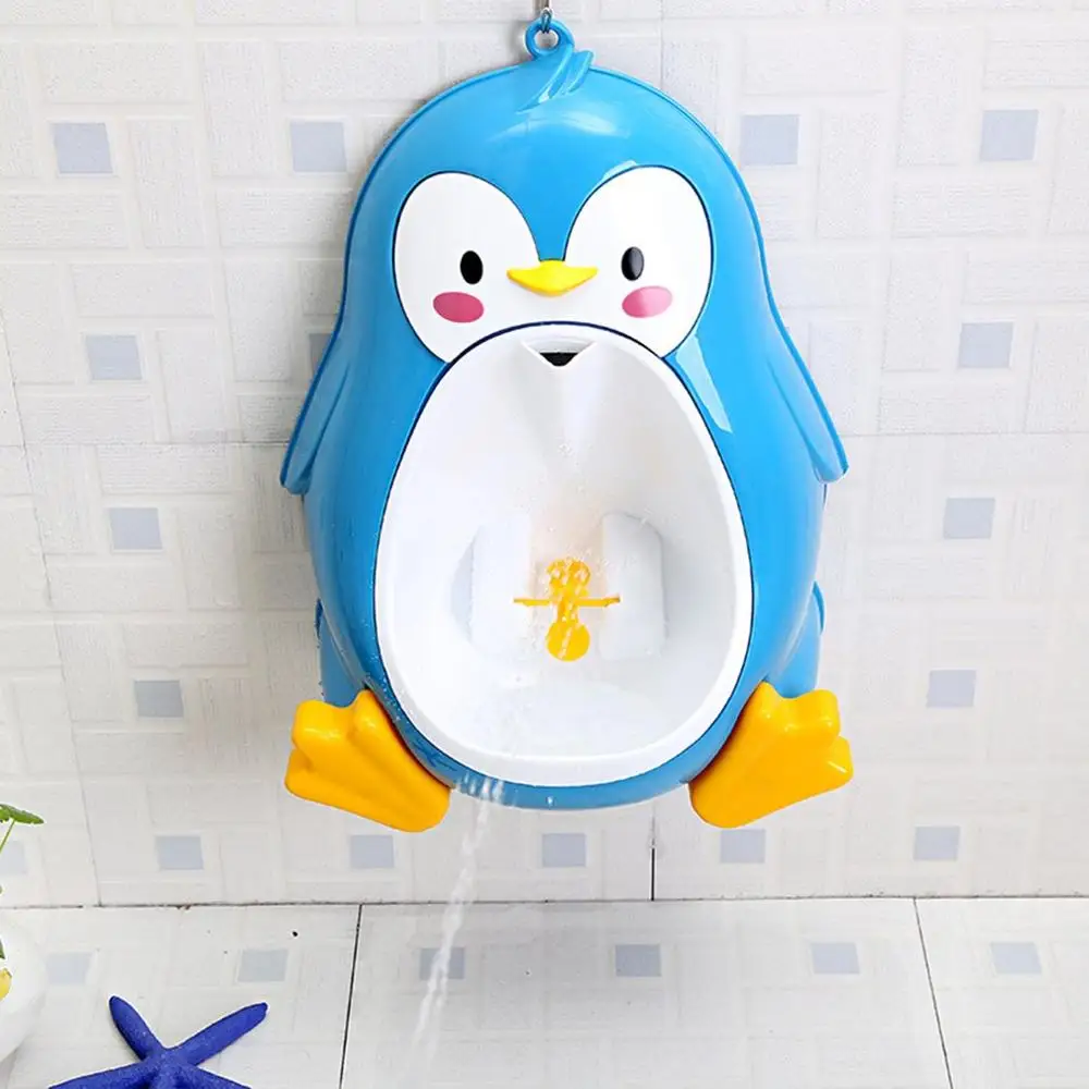 Orinal de pingüino con dibujos animados para niños, urinario de pie, entrenador de orina para niños de 8 meses a 6 años