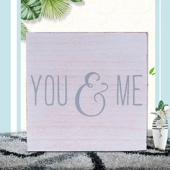 

Wood Sign House Modern Home Decoration Art Wooden Block MDF Sign Tabletop Home Art Letters 2020 New Designer 15*15CM Square Good