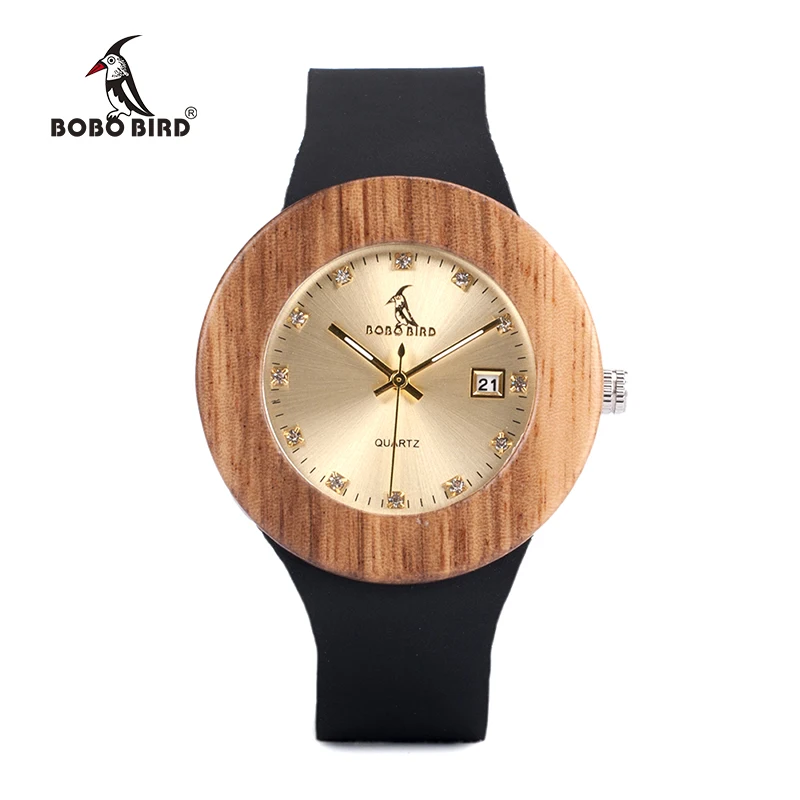 Мужские наручные часы BOBO BIRD Wood японские кварцевые Miyota Move 2035 с календарем в