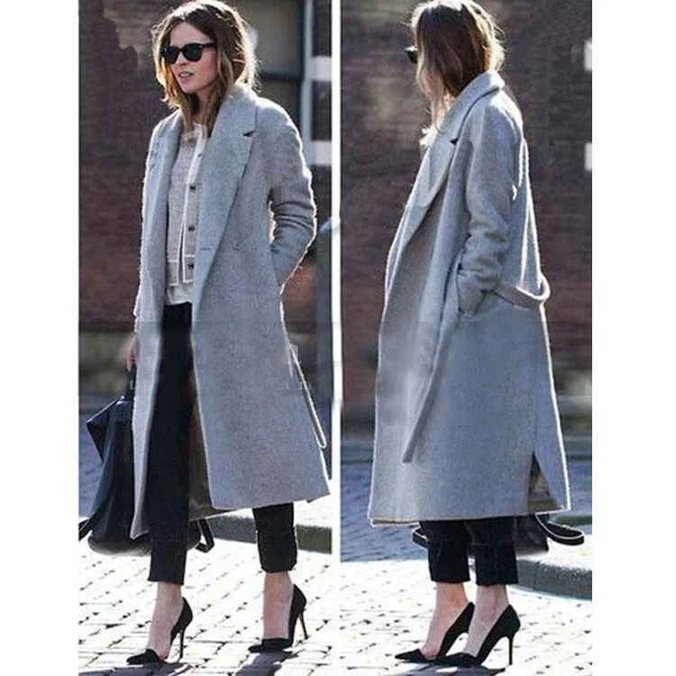 Plus Size M-3XL Korean Winter Long Overcoat Women Pocket Solid Warm Daily Outfit Handmade Slim Fit Coat Thick Outwear Casual Top