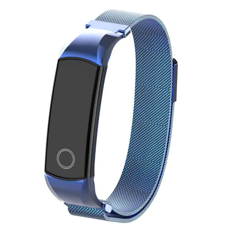 Металлическое запястье для huawei Honor Band 4 5 ремешок из нержавеющей стали магнитный ремешок для наручных часов спортивные часы браслет ремень аксессуары - Цвет: Blue