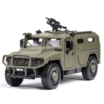 

1:32 high simulation SWAT Russian military tiger-type explosion-proof armored vehicle with sound and light door alloy toy model