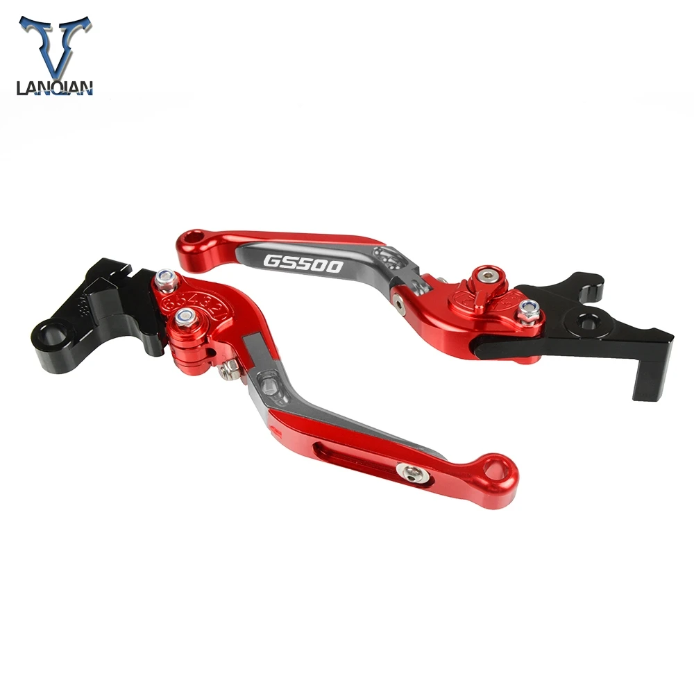 Для Suzuki GS500 1989 1990 1991 992 1993 1994 1995 1996-2008 с логотипом аксессуары для мотоциклов ЧПУ Регулируемые тормозные рычаги сцепления