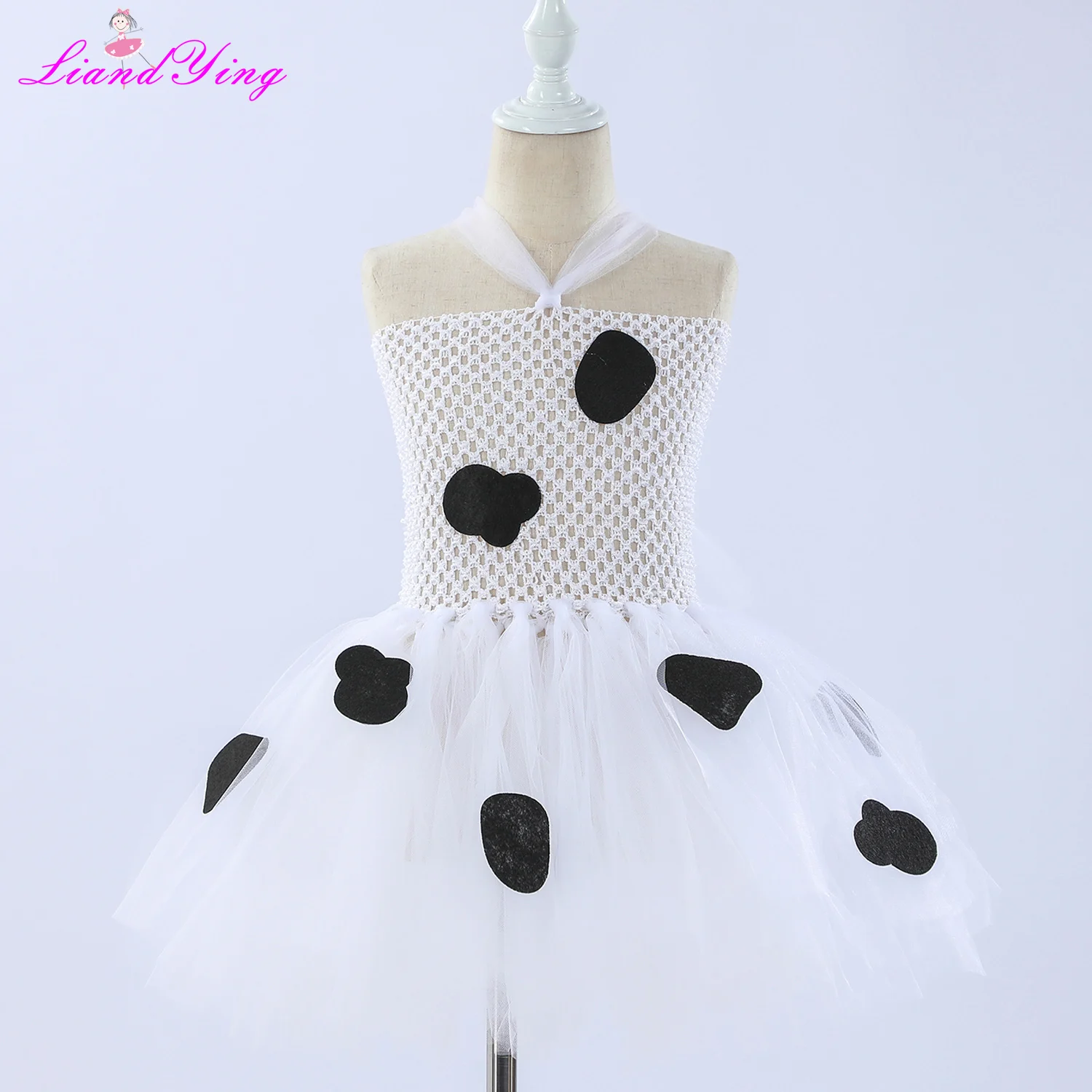 

Baby Girls Milk Cow Tutu Dress for Kids Animal Halloween Costumes Toddler Girl Tulle Dresses Outfit for Birthday Party Clothes