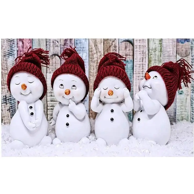 

5D DIY Diamond Painting Snowman Picture Full Round Drill Diamond Embroidery Mosaic Winter Cute Pattern Home Decor Christmas Gift