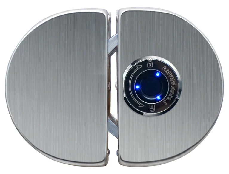 

Fingerprint Glass Door Lock Two-door Bilateral Double Open