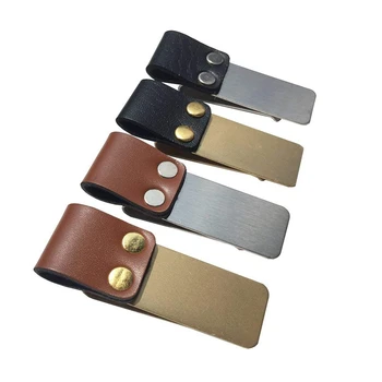 

Pen Loop Traveler Notebook Leather Pen Holder with Stainless Steel Clip 4 Pack