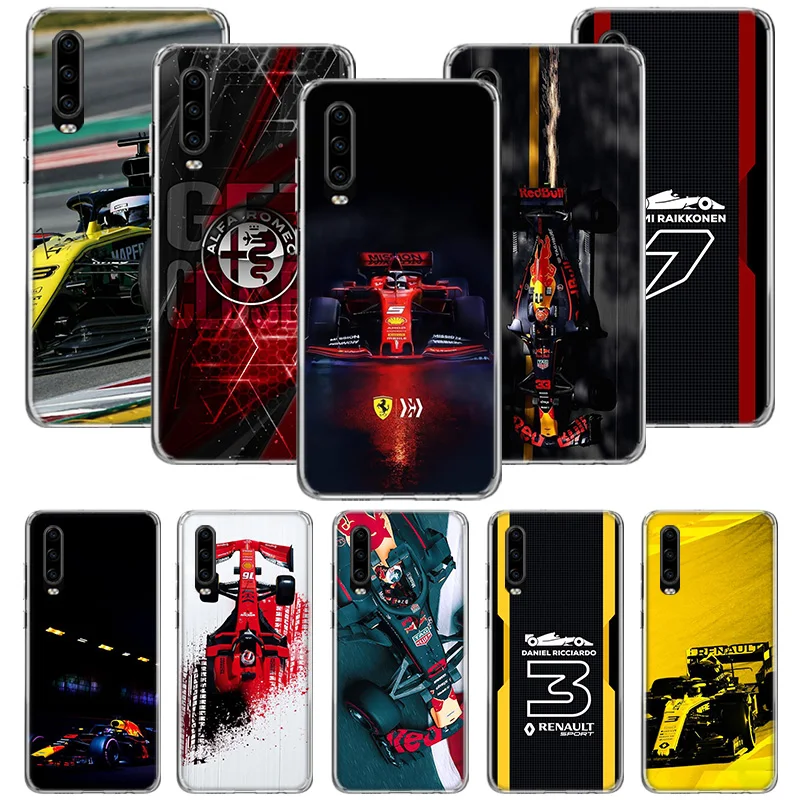 

for Formula 1 sport car Case for Huawei P20 P30 P40 P10 Mate 30 10 20 Lite Pro P Smart Z 2018 2019 Pattern Phone Coque Cover