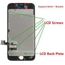 5PCS/Lot Replacement Screen For iPhone 7 LCD Display Digitizer Touch Screen Assembly With Frame and Good 3D Touch ,Black White