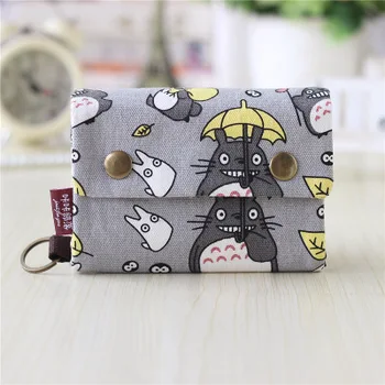 

New Style Women Cute Cartoon Print Wallet Ladies Canvas Folding Coin Card Holder Wallet