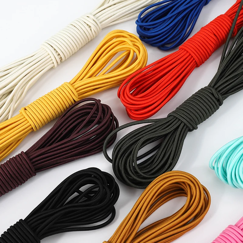 10 Meters 1mm 2mm 3mm Round Elastic Rubber Band Bungee Cord Shock